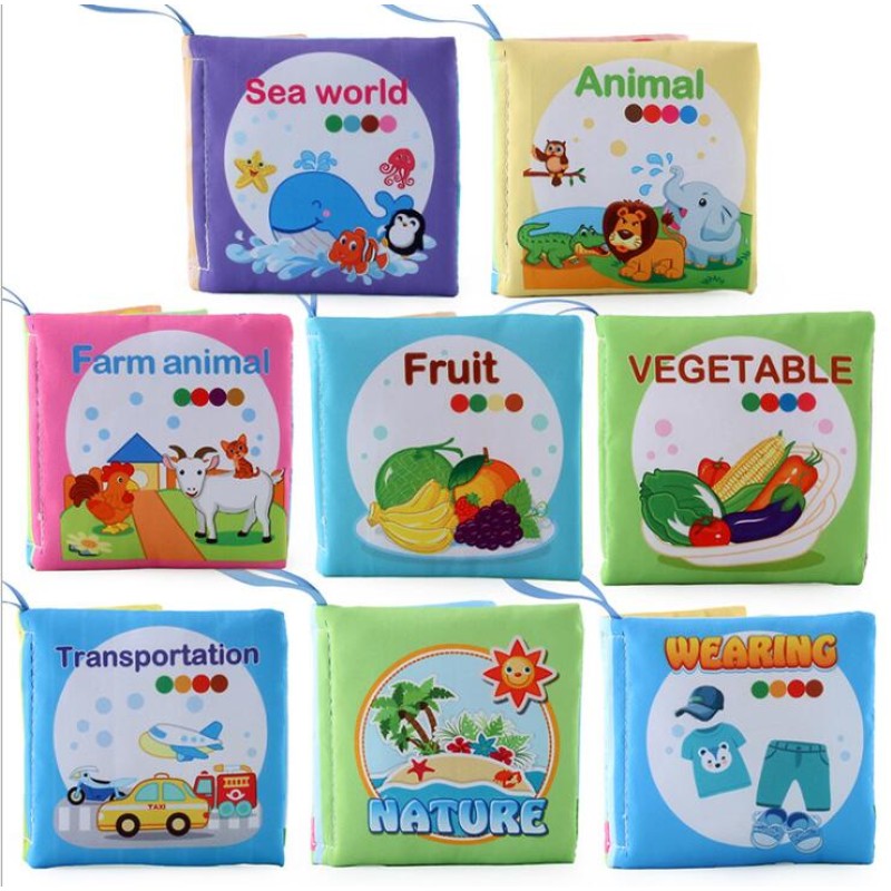 Waterproof Cloth Book Supplier - Animal Tail Cloth Books Newborn Soft Fabric Learning