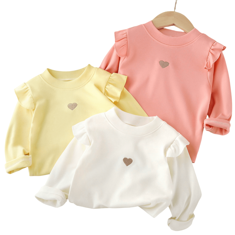 Children T-Shirt Manufacturer - New Long-Sleeved Spring Fall Models Bottoming Shirt Girls