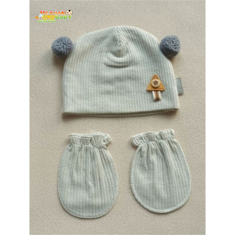 Newborn Mittens Factory - Good Hot Sale for Baby Girls Hospital Hat Beanie Scratch Mitten