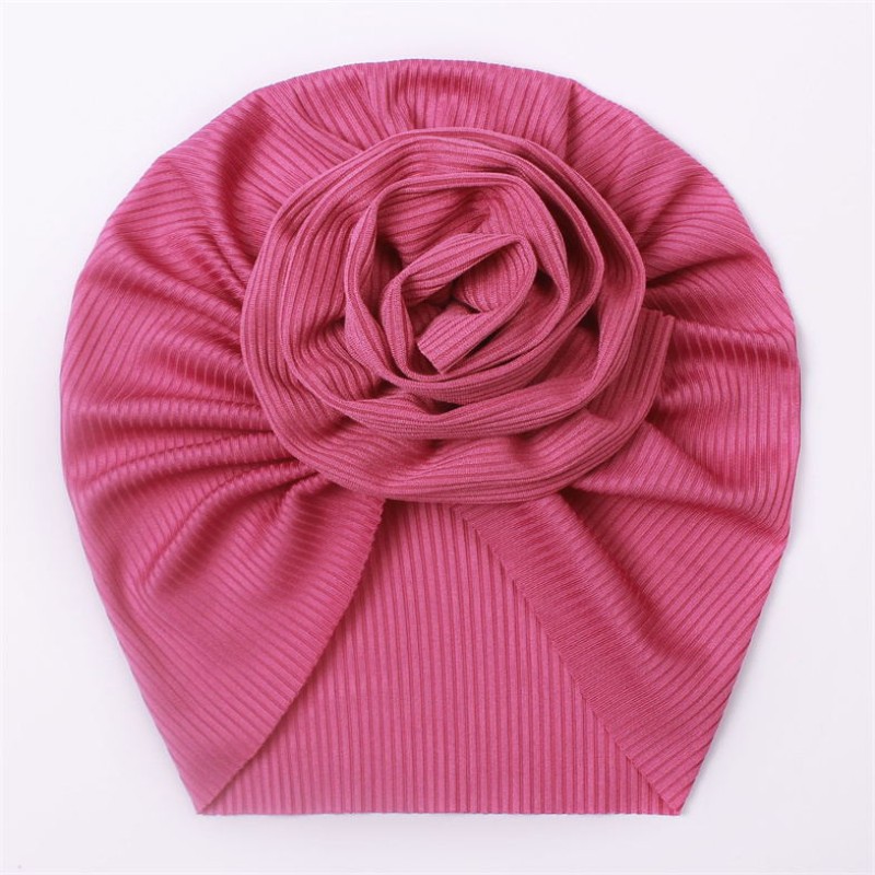 Baby Turban Hats Supplier - Fashion New Design Plush Ribbed Cotton Solid Color Soft