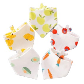 Baby Towel Supplier - Saliva Cotton Triangle Towel Bib Muslin Drool Cloth
