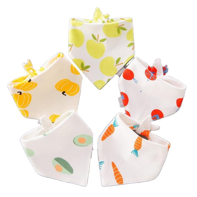 Baby Towel Supplier - Saliva Cotton Triangle Towel Bib Muslin Drool Cloth