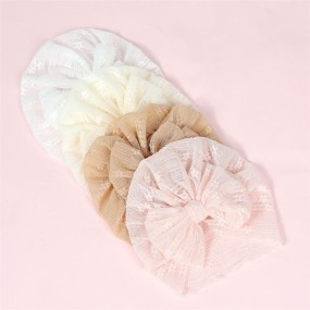 Turbans and Headwraps Supplier - Newborn Baby Big Bow Headband Stretch Turban Knot