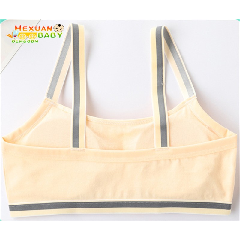 Girls Training Bras Supplier - Crop Tops for Teens Breathable Kids Sports Letter Soft