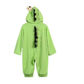 Children Clothing Supplier - Unisex Dinosaur Hooded Jumpsuit Casual Long Sleeve Outfits