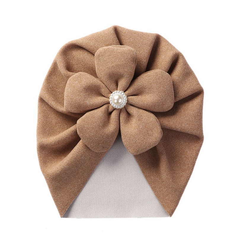 Children Hat Factory - 2024 New Imitation Cashmere Indian Hat Pearl Flower Petal