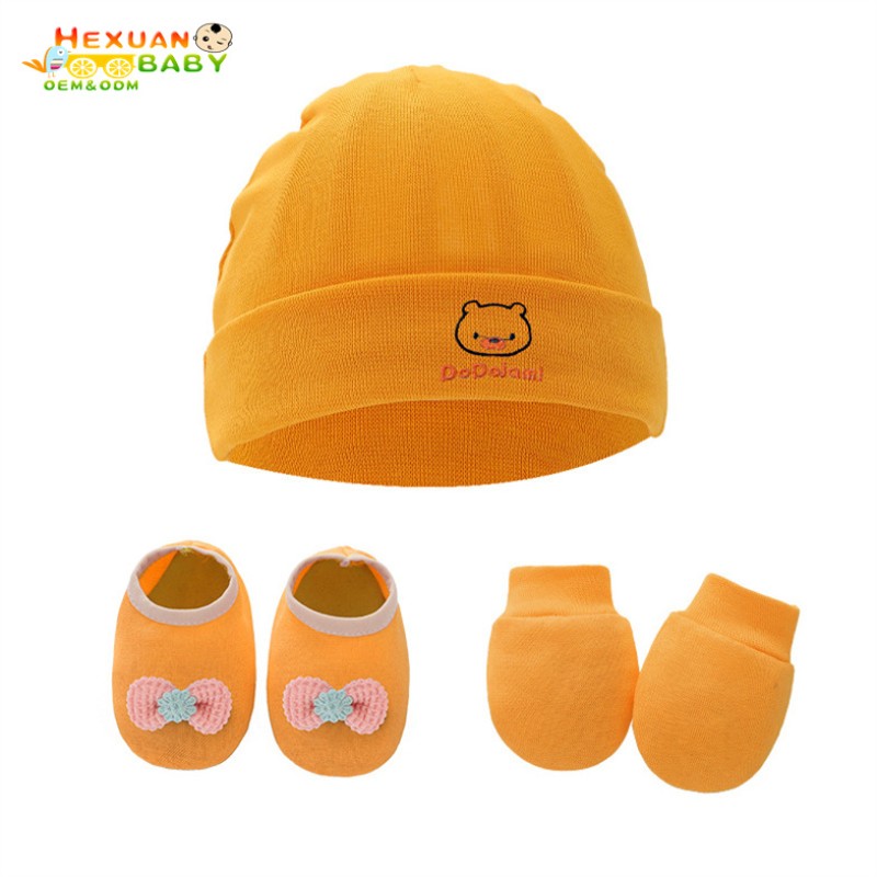 Newborn Bundle Manufacturer - OEM Personalized Design Infant Hat and Mittens Knit Set