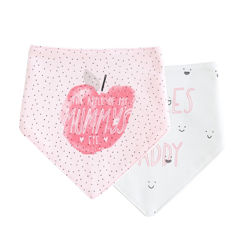 Baby Bibs Supplier - Infant Combed Cotton Triangle Scarf Set