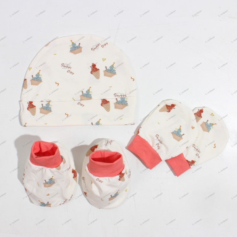 Baby Set Manufacturer - 100% Cotton Beanie Mittens Booties