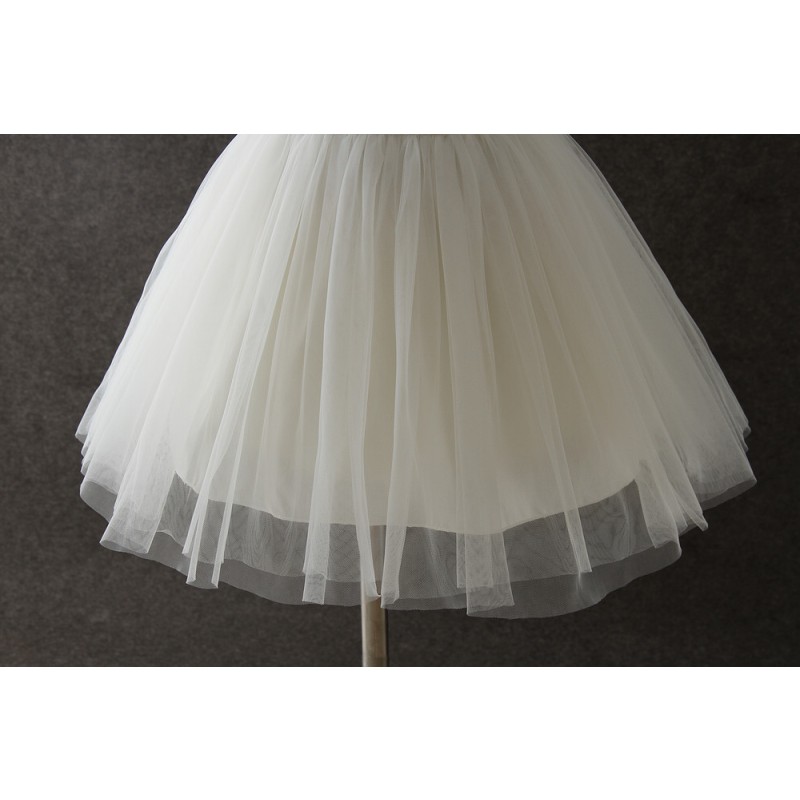 Baby Dress Supplier - Vintage Linen White Party Frock Design