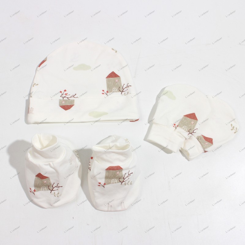 Baby Set Manufacturer - 100% Cotton Beanie Mittens Booties