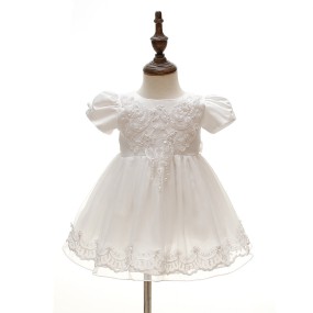 Baptism Dress Manufacturer - Long Sleeve Baby Girl Wedding Dress