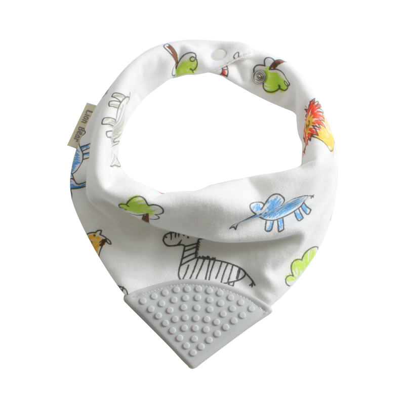Baby Scarf Manufacturer - Custom Logo Teether Cotton Triangle