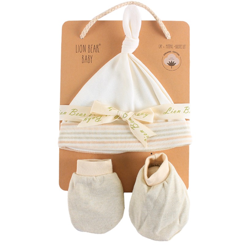 Baby Set Manufacturer - 3pc Organic Cotton Socks Mittens Cap