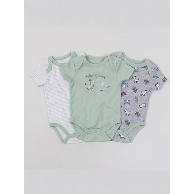 Baby Jumpsuit Factory - 100% Cotton Short-Sleeved Three-Piece