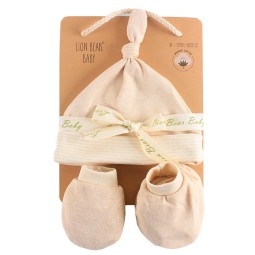 Baby Set Manufacturer - 3pc Organic Cotton Socks Mittens Cap