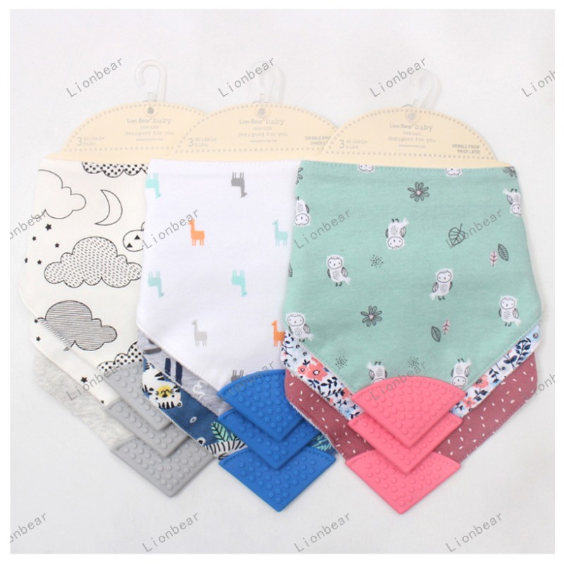 Baby Feeding Set Manufacturer - 3-Piece Triangle Scarf Teether