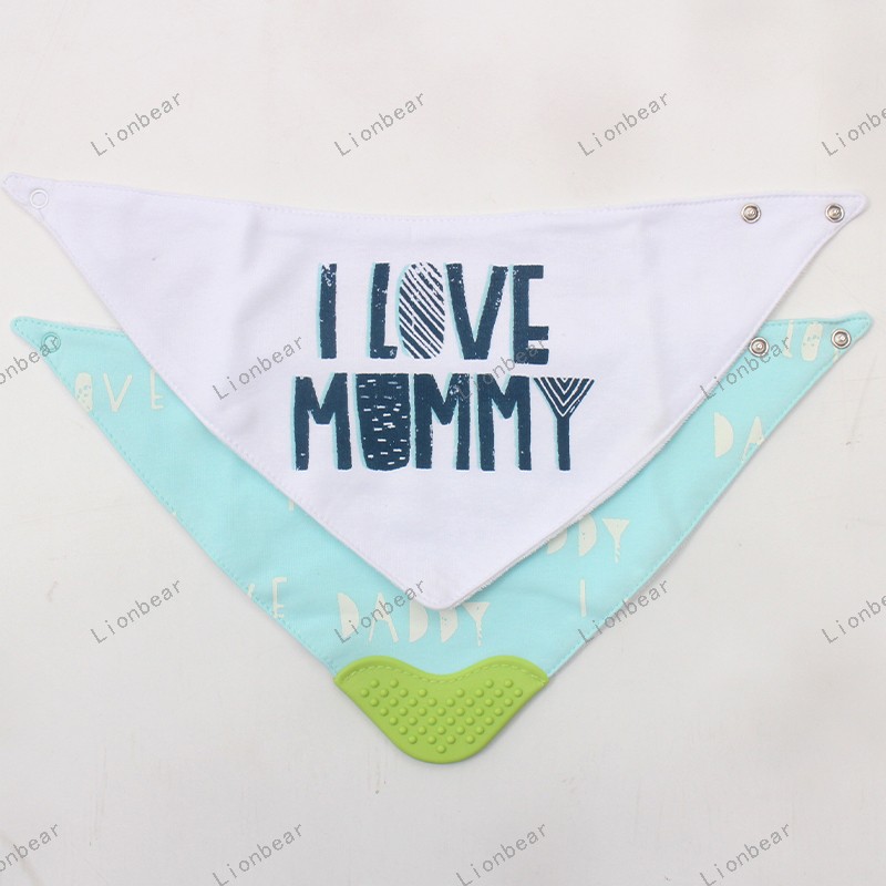 Drool Bib Factory - Soft Cotton Silicone Teether Triangle