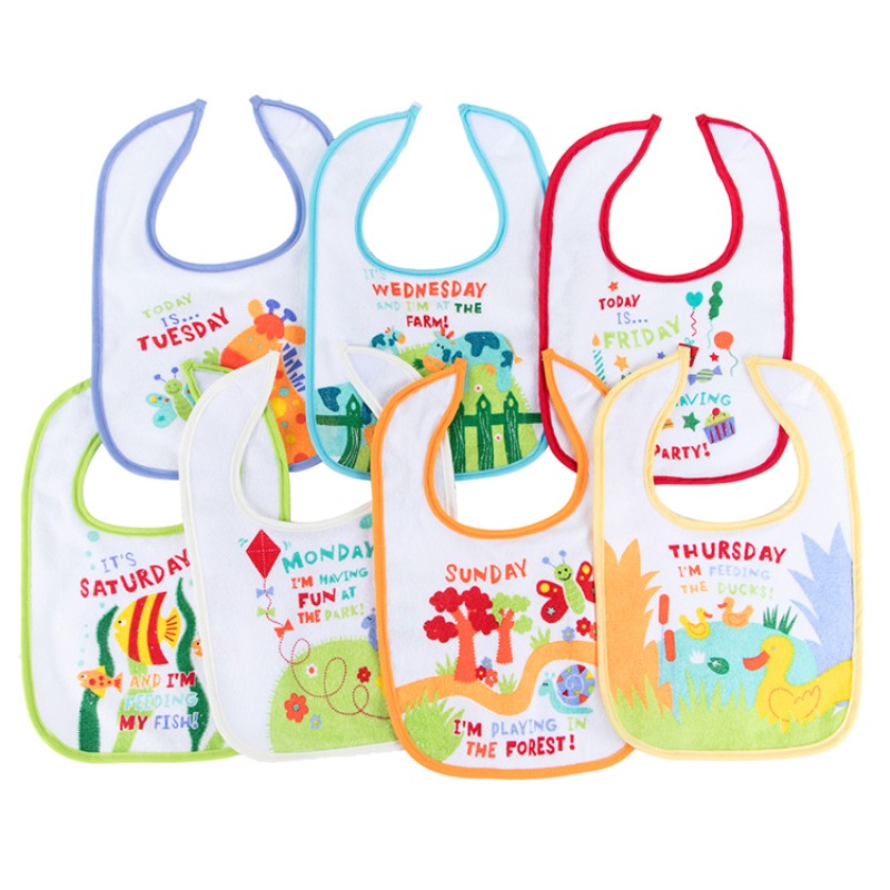 Baby Bib Manufacturer - 7pk Waterproof Cotton Bandana Drool