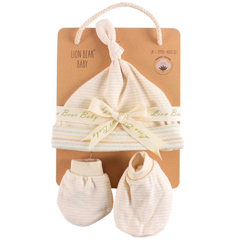 Baby Set Manufacturer - 3pc Organic Cotton Socks Mittens Cap