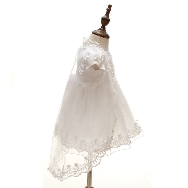 Baptism Dress Manufacturer - Long Sleeve Baby Girl Wedding Dress