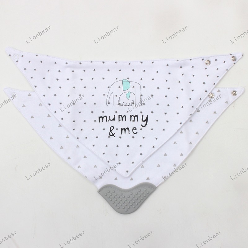 Drool Bib Factory - Soft Cotton Silicone Teether Triangle