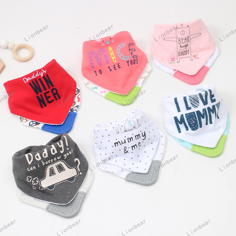 Drool Bib Factory - Soft Cotton Silicone Teether Triangle