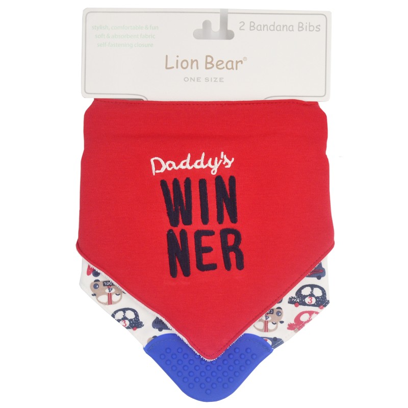 Baby Bibs Factory - Comfortable Cotton Teether 2-Pack Bandana