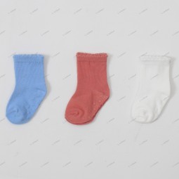 Baby Socks Supplier - 3-Pack Flat Knit Ankle Non-Slip Breathable