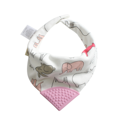 Baby Scarf Manufacturer - Custom Logo Teether Cotton Triangle
