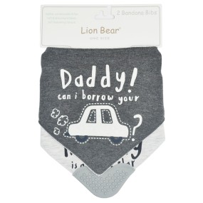 Baby Bibs Factory - Comfortable Cotton Teether 2-Pack Bandana