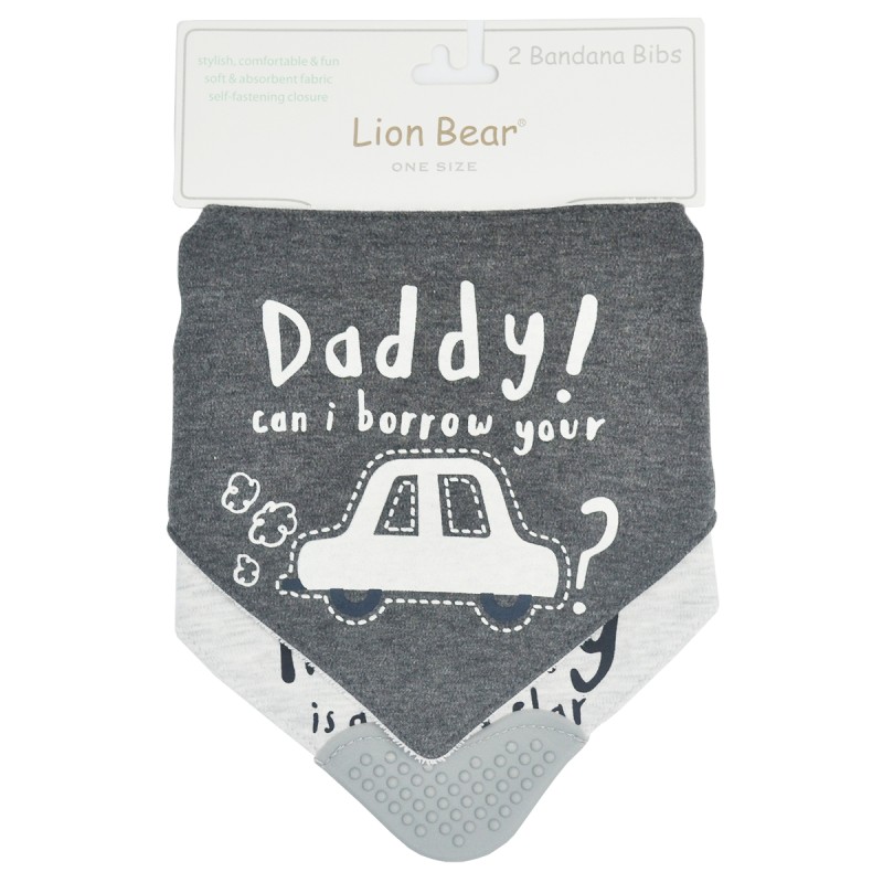 Baby Bibs Factory - Comfortable Cotton Teether 2-Pack Bandana