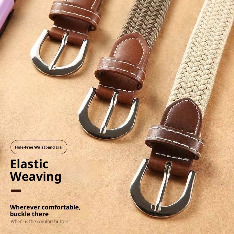 Woven Belt Supplier - Casual Alloy Buckle Polyester Men Women