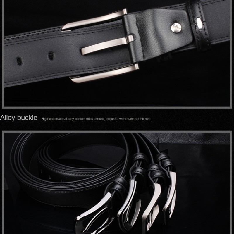 Men Belt Manufacturer - Cow Hide Leather Alloy Pin Buckle
