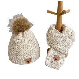 Children Scarf Manufacturer - White Lamb Wool Warm Winter