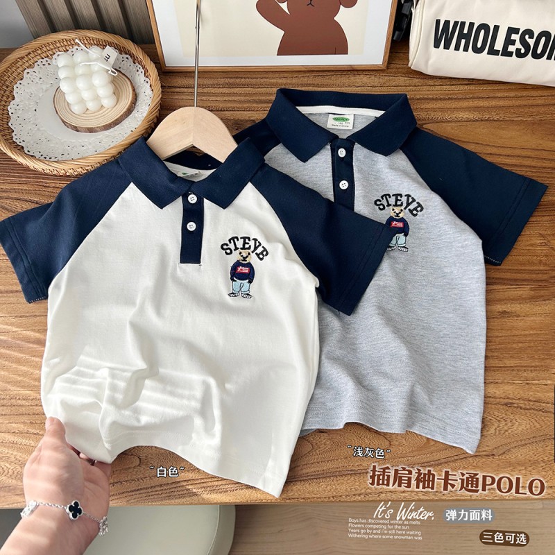 T-shirt Factory - Colour Dot Print Cool Thin White Tee