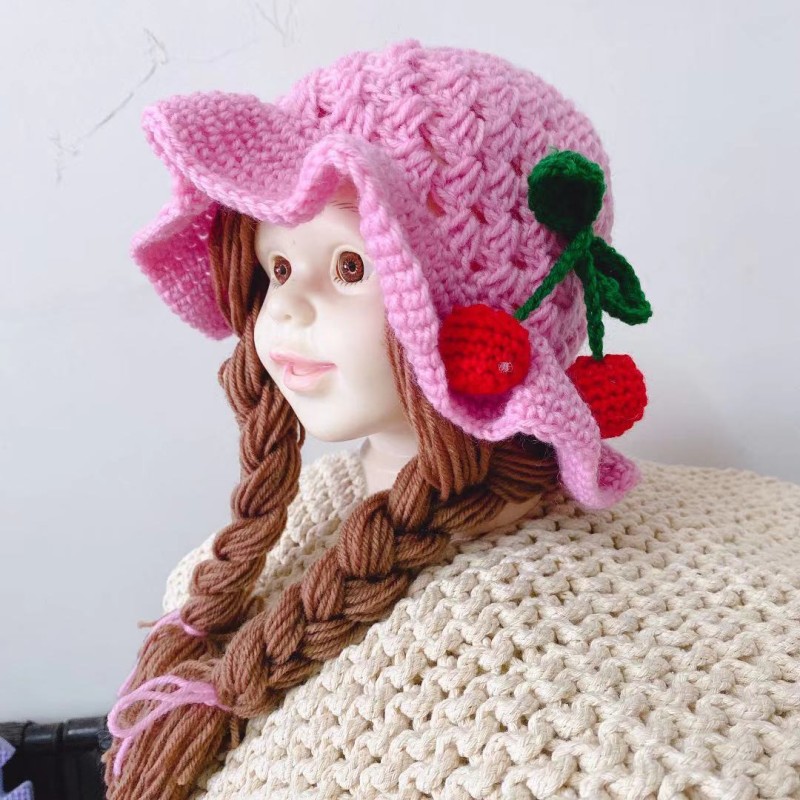 Knitted Hat Manufacturer - Autumn Winter Braids Apple Shape