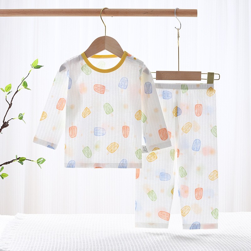 Baby Clothes Supplier - Summer Thin Pure Cotton Split Pyjamas