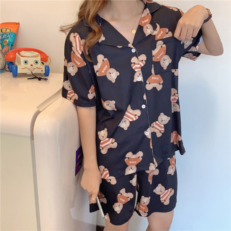 Sleepwear Supplier - Summer Short-sleeved Loose Home Pajamas