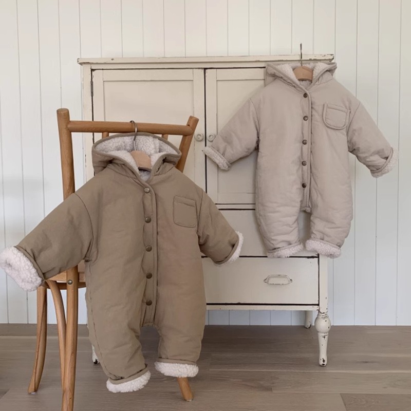Winter Jumpsuit Supplier - Dinosaur Embroidery Fleece Crawling Suit