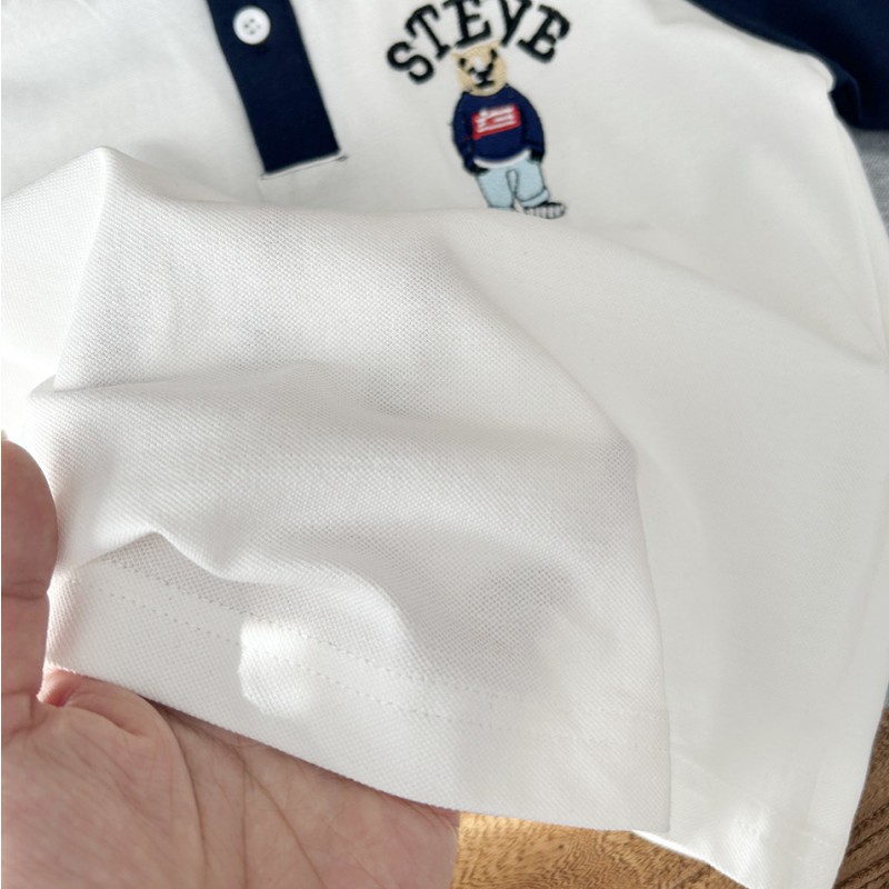 T-shirt Factory - Colour Dot Print Cool Thin White Tee