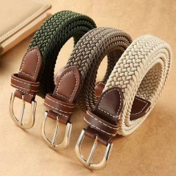 Woven Belt Supplier - Casual Alloy Buckle Polyester Men Women