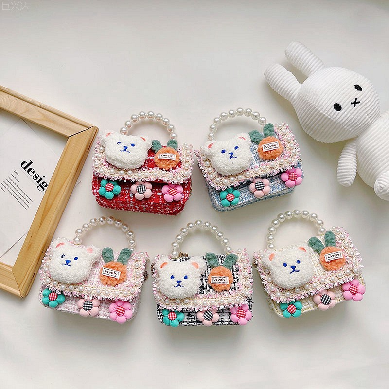 Crossbody Bag Supplier - Mini Pearl Chain Princess Small Square