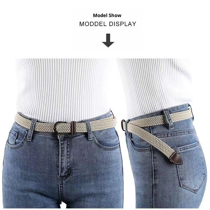 Woven Belt Supplier - Casual Alloy Buckle Polyester Men Women