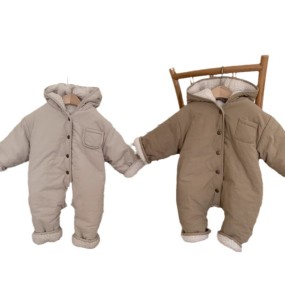 Winter Jumpsuit Supplier - Dinosaur Embroidery Fleece Crawling Suit