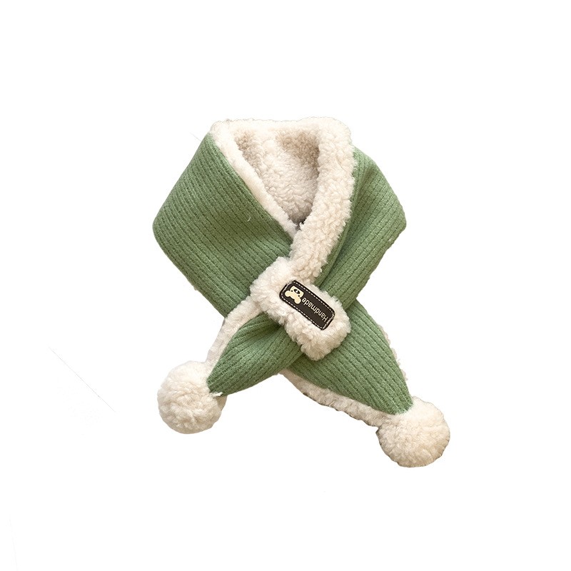 Plush Scarf Factory - Cartoon Solid Color Cold Resistant Cross