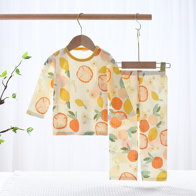 Baby Clothes Supplier - Summer Thin Pure Cotton Split Pyjamas