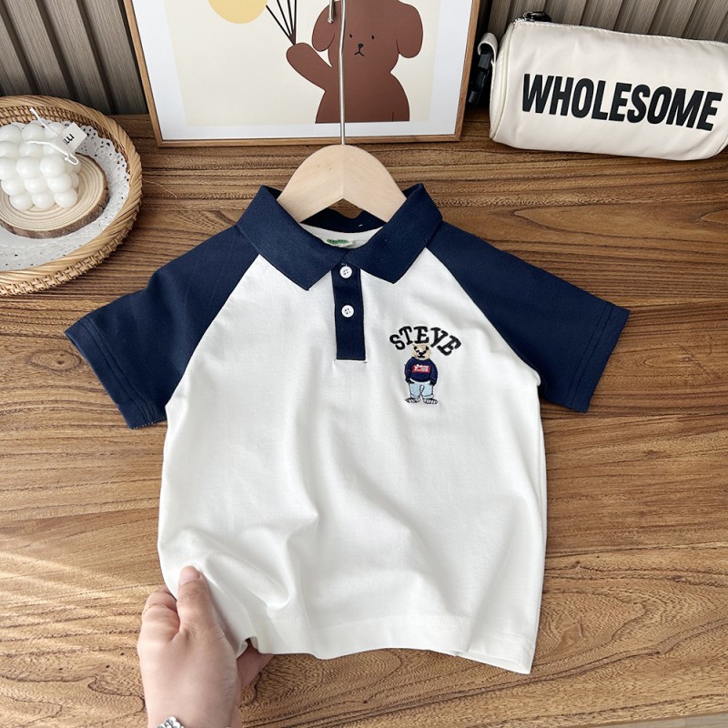 T-shirt Factory - Colour Dot Print Cool Thin White Tee