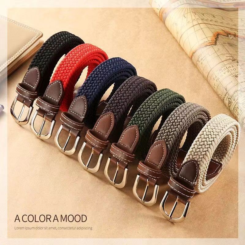 Woven Belt Supplier - Casual Alloy Buckle Polyester Men Women