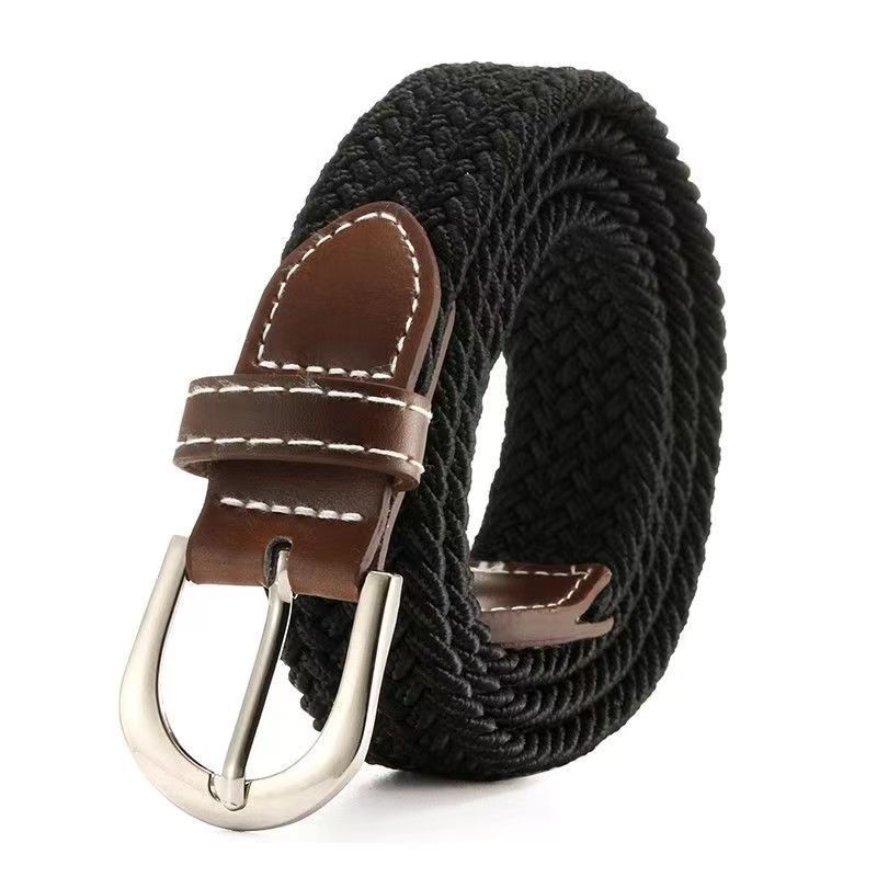 Woven Belt Supplier - Casual Alloy Buckle Polyester Men Women